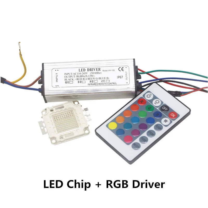 drivers led rgb 10w 20w 30w 50w 100w argenté moderne certification ul vde rohs
