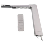 rail rideau motorisé wifi commande vocale domotique blanc moderne programmation horaire support