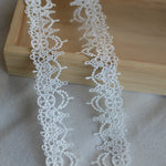dentelle soluble eau noire blanche yards motifs floraux brodés tissu polyester couture decoration