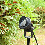 projecteur led moderne étanche noir vis fixation ip65 lumière extérieure jardin industrielle