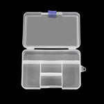 boîte rangement bijoux transparente rose bleu violet poignée compartiments plastique moderne pratique