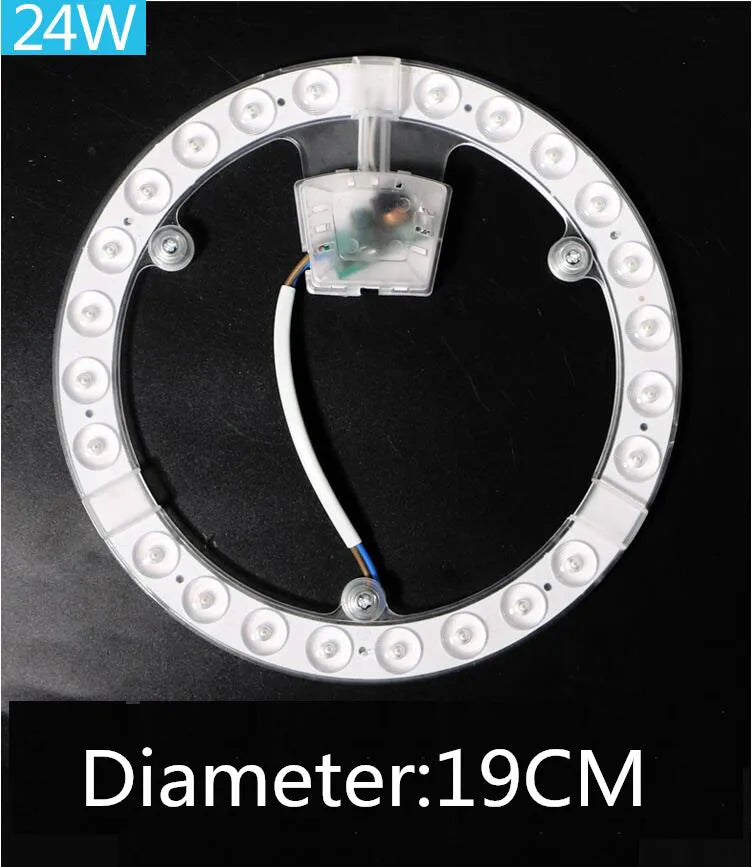anneau lumineux led blanc moderne 12w 18w 24w 36w 48w vis connecteur électrique