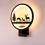applique murale led silhouettes animales contemporaine minimaliste industrielle fixée mur noire