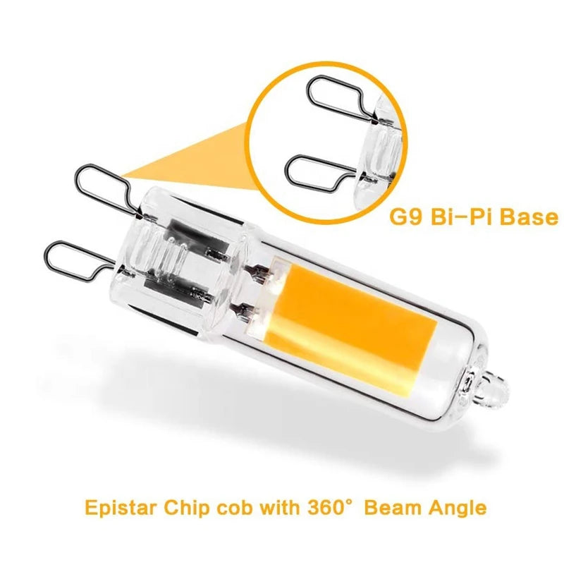 ampoule led g9 transparente 6w 9w 12w 2700k 6500k 50000h modernes tringles