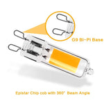 ampoule led g9 transparente 6w 9w 12w 2700k 6500k 50000h modernes tringles