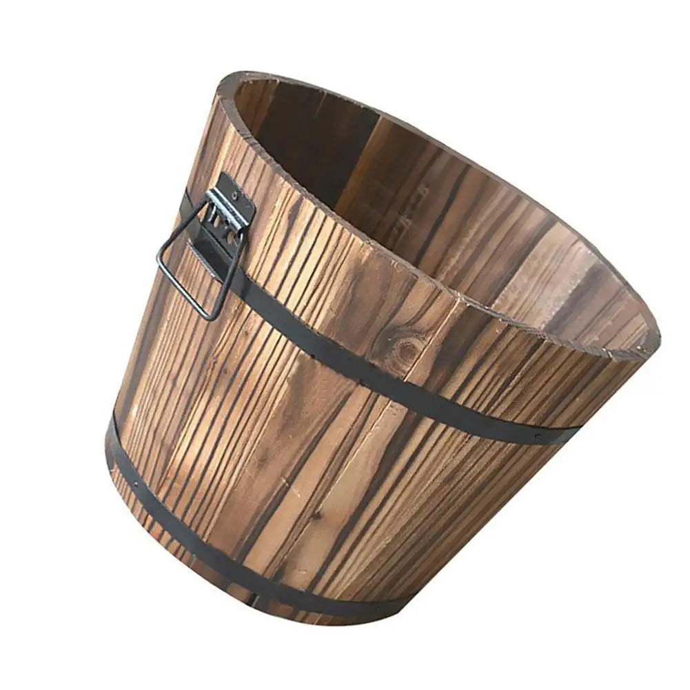 pots bois pliables rustiques champêtre miniatures décoration extérieure respectueux environnement