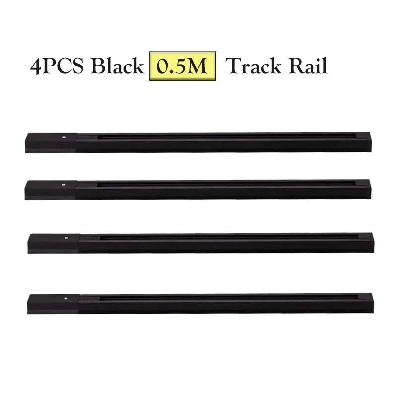 rails traînée led blanc noir lisses modernes connecteurs adaptateurs ampoules led