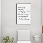 cadre mural minimaliste noir blanc texte imprimé toile encre imperméable rectangle vertical miroir sans