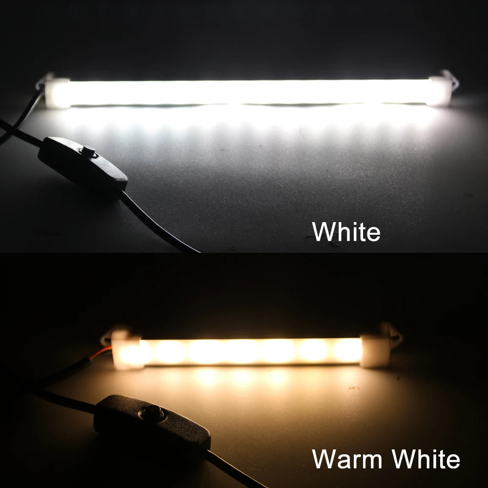 ruban led blanc moderne 35cm 1m cable usb interrupteur
