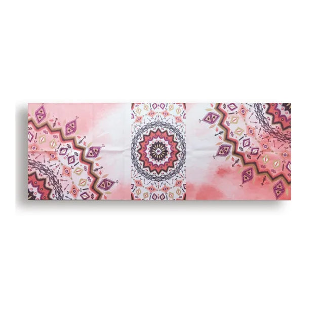 serviette yoga bleu mandala anti dérapante 183cm 63cm ethnique moderne multifonctionnelle fitness