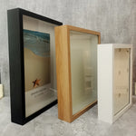 Cadre photo 3D bois bourgogne