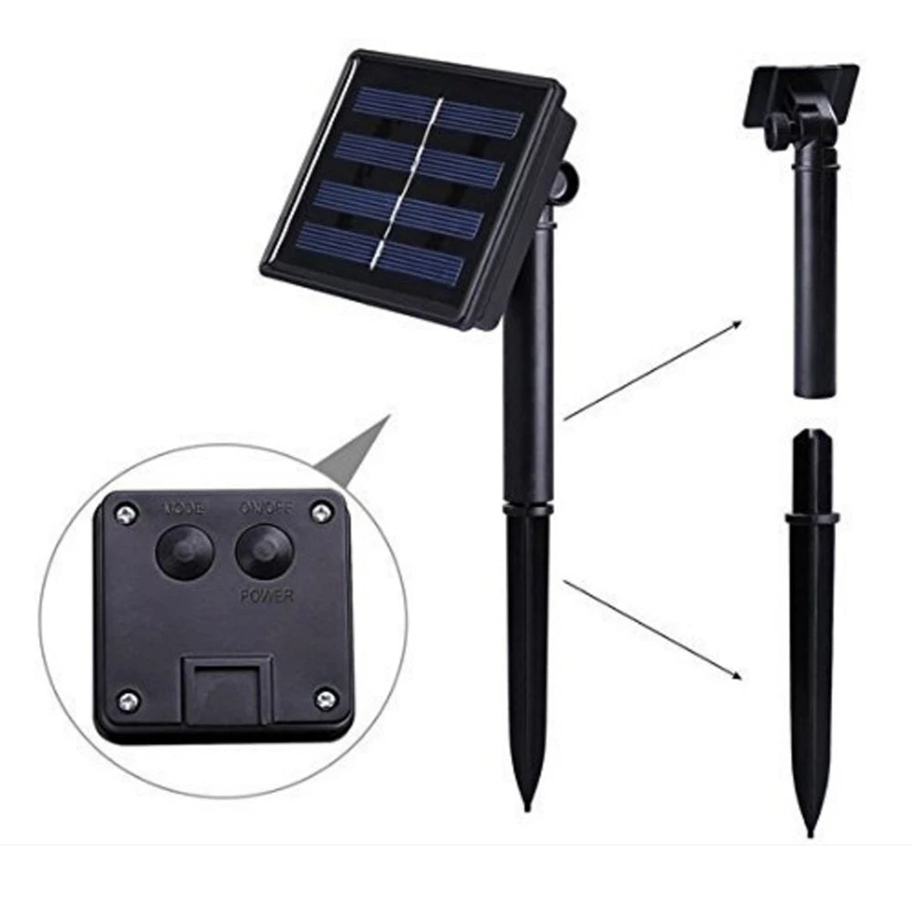 guirlande lumineuse solaire 10 led 20 led 30 led multicolore moderneextérieur vacances jardin bleu