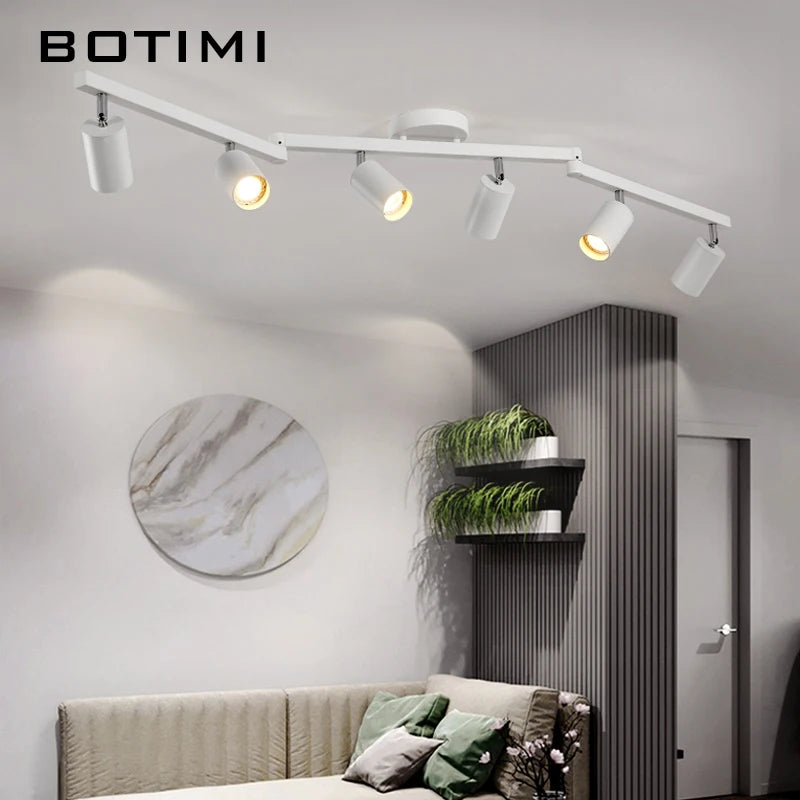 spots led blancs modernes réglables éclairage surface cuisine