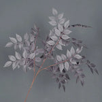 Bouquet artificiel feuilles simples moderne vase transparent hauteur 92cm rouge foncé vertclair blanc