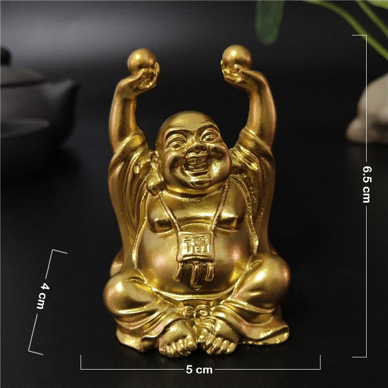 statue bouddha dorée artisanale feng shui decoration jardin maison porte bonheur matieres salopes echangisme