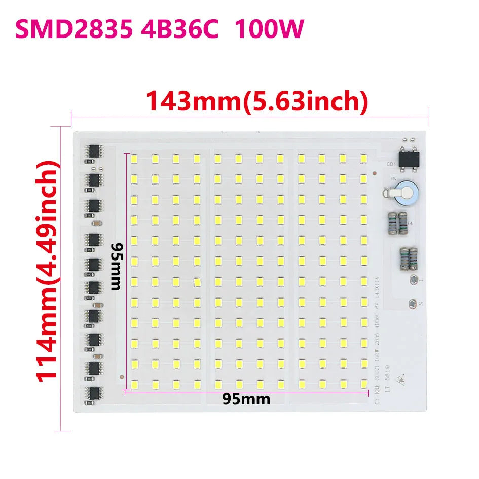 plaque led 100w 50w 30w 20w 10w ac220v blanc matrice diodes modernes