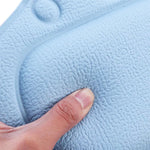 tapis bain bleu clair adhésifs micro structurés moderne respectueux environnement