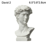 buste sculpté résine blanc détails granuleux classique réaliste décoration intérieureportrait miniature