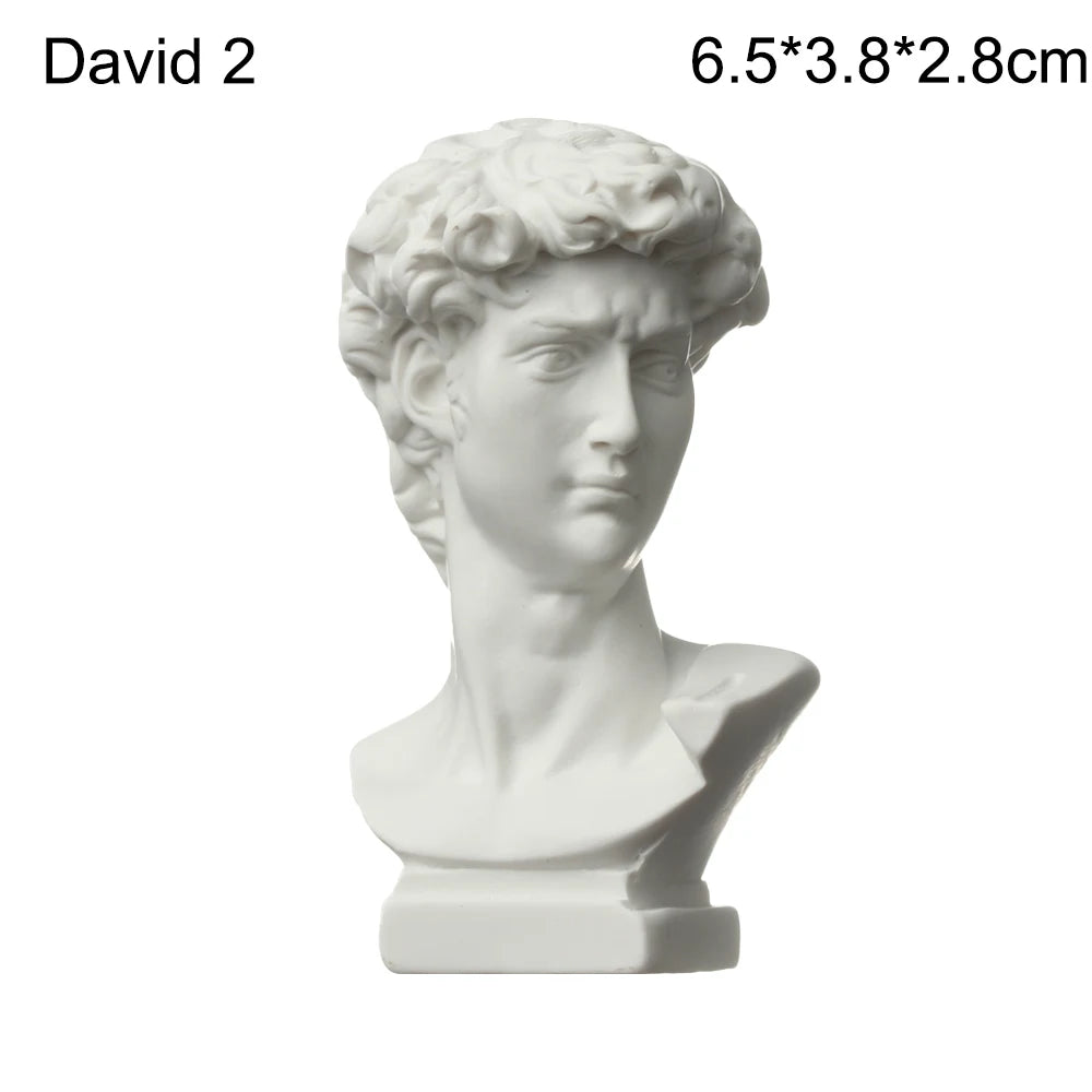buste sculpté résine blanc détails granuleux classique réaliste décoration intérieureportrait miniature