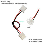 connecteurs led ruban noir blanc rouge vert bleu 8mm 10mm broches adhésifs modernes