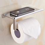 distributeur papier toilette doré moderne élégant porte téléphone mural inoxydable papier toilette