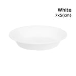 assiettes rondes modernes orange noir blanc solides intérieur extérieur durable polypropylène sans BPA