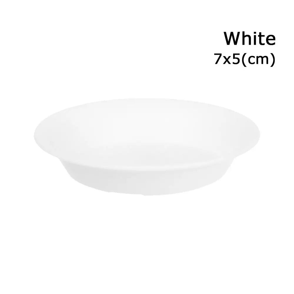 assiettes rondes modernes différentes tailles noir blanc orange solides intérieur extérieur