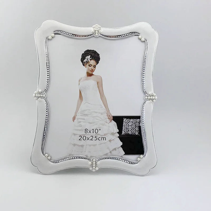 cadre photo blanc bordure décorative classique élégant 4x6 5x7 papier noirintérieur