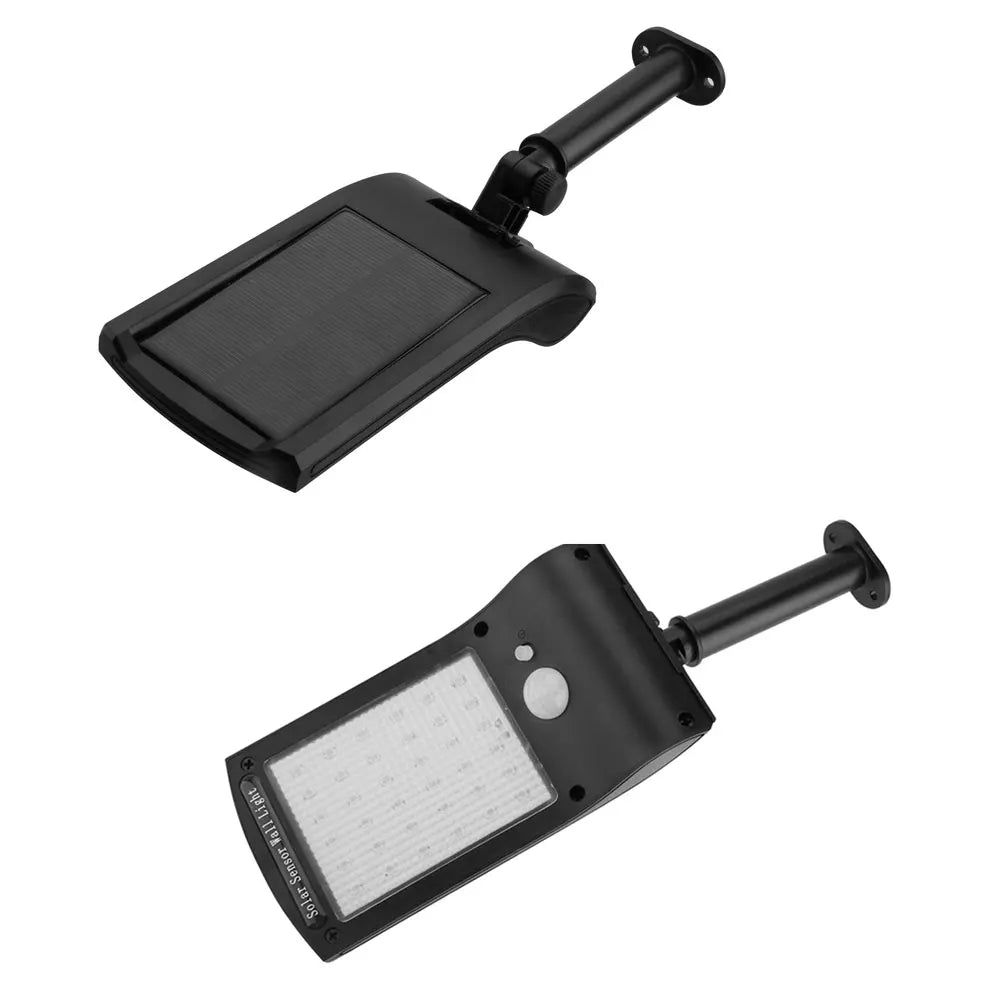 lampe solaire noir moderne détecteur mouvement ip65 étanche abs led