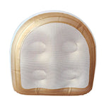 coussin gonflable baignoire mousse mémoire forme pvc blanc doré maille fine moderne ventouses