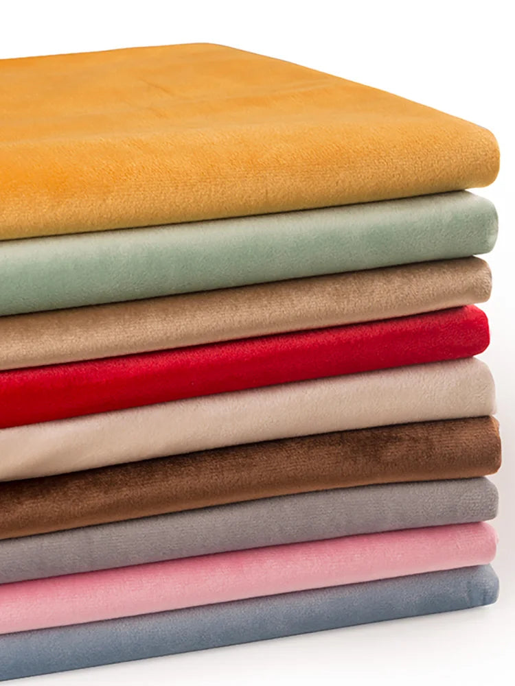 tissu velours épais orange rouge gris moderne 155cm largeur coudre robe matériel bricolage