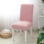 housse chaise marron noir bleu rose verte gris moderne spandex polyester jacquard unicolore elastic