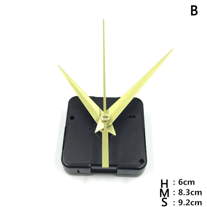 mécanisme horloge murale quartz aiguille noir rouge vert or rondelles métalliques classique aiguilles quartz