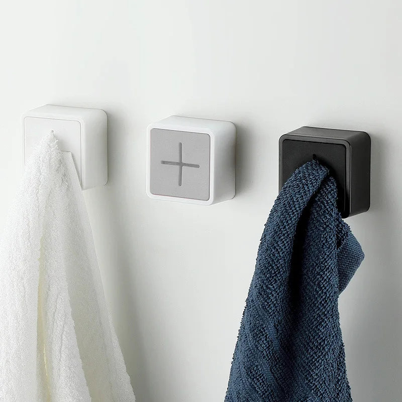 porte serviettes adhésifs couleurs blanc noir gris moderne minimaliste écologique salle bain cuisine