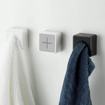porte serviettes adhésifs couleurs blanc noir gris moderne minimaliste écologique salle bain cuisine