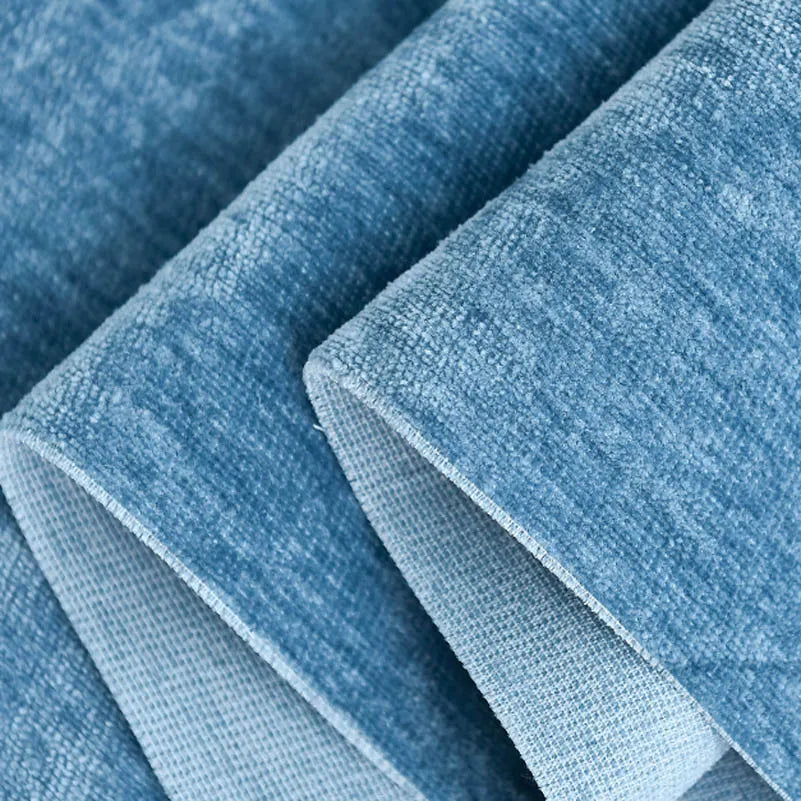 tissu chenille polyester résistant uni moderne bleu marron navy beige opacité 150cm abrasi