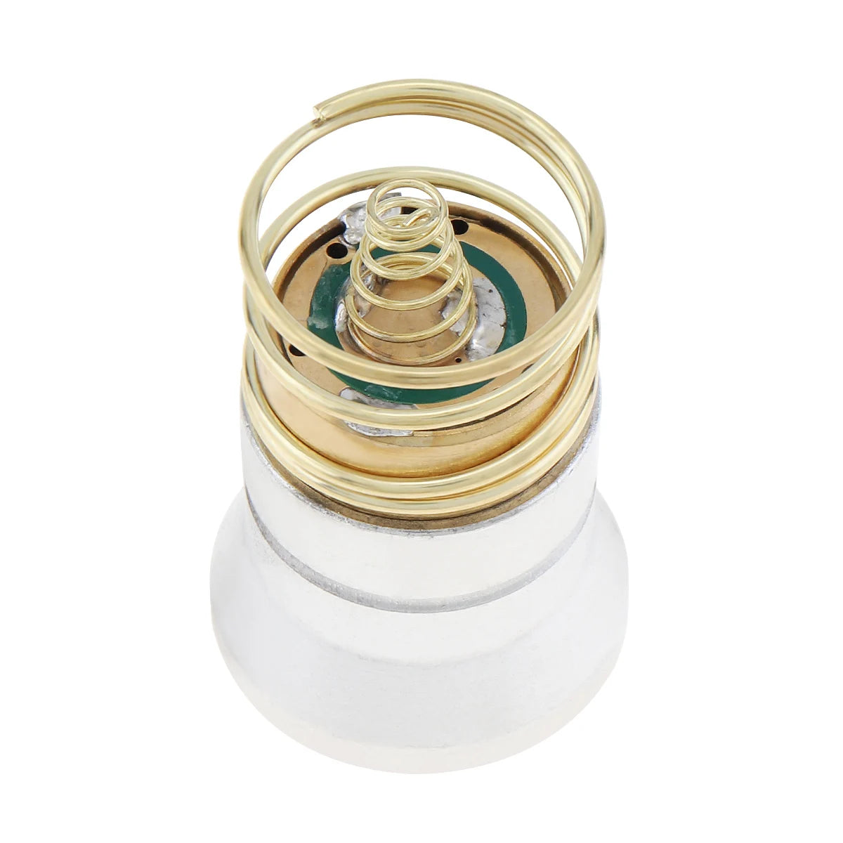 ampoules led remplacement module optique argenté doré lampe poche technique industrielle spiralée