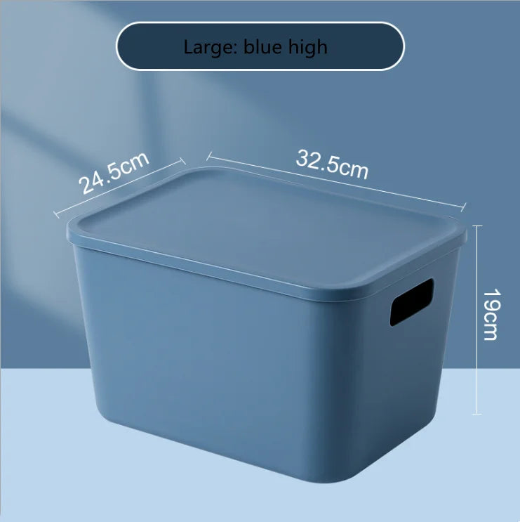 boîtes rangement modernes bleu orange jaune matériau plastique respectueux environnement treillis couvercle petite moyenne