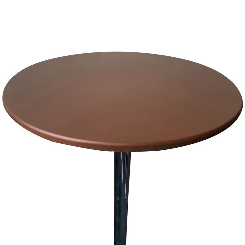 nappe table ronde moderne imperméable polyester couleur blanc jaune marron noir