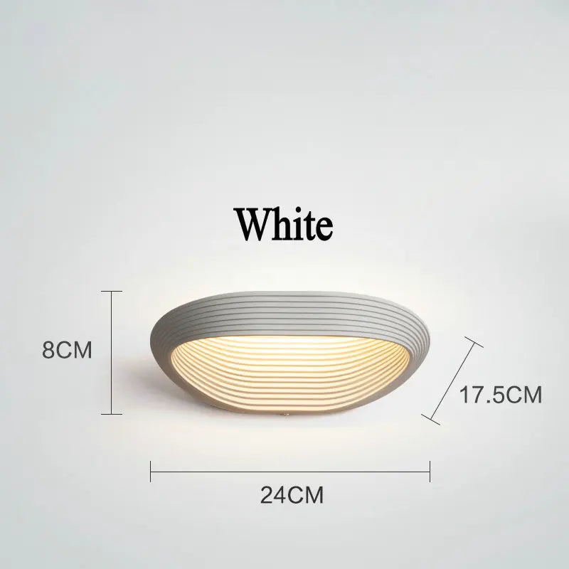 applique murale led moderne aluminium noir blanc rayures horizontales 12w 7w chambre salon entrée