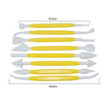 outils douille fondant cake sculpting modélisation sucre décorations diy baking jaune blanc ergonomiques cake