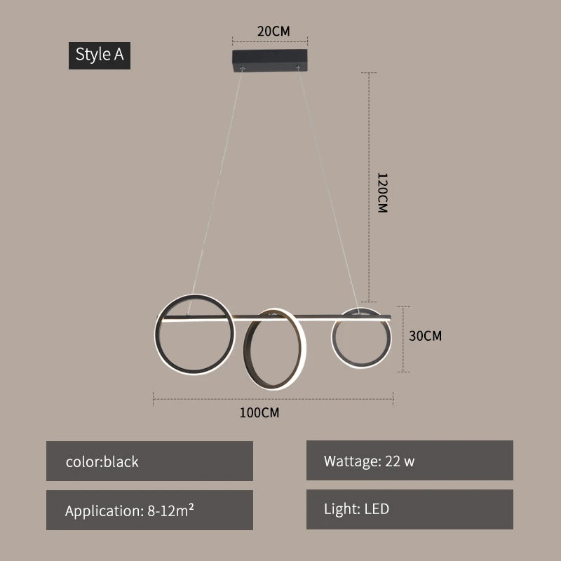 suspension lumineuse moderne blanc noir circulaire contemporaine salon chambre hall