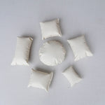 coussins doux velours bébé oreiller photo accessoire pose classique blanc rose beige violet
