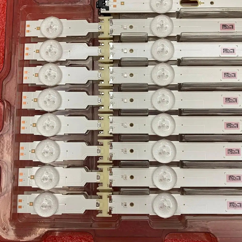 bande lumineuse led blanc ronde translucent moderne adhésif connecteurs boutons fixations