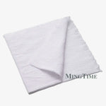serviette table moderne gris rose pâle franges bord texture rugueuse opacité rustique
