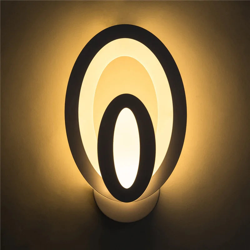 lampe murale moderne blanc circulaire minimaliste industrielle fixée mur LED