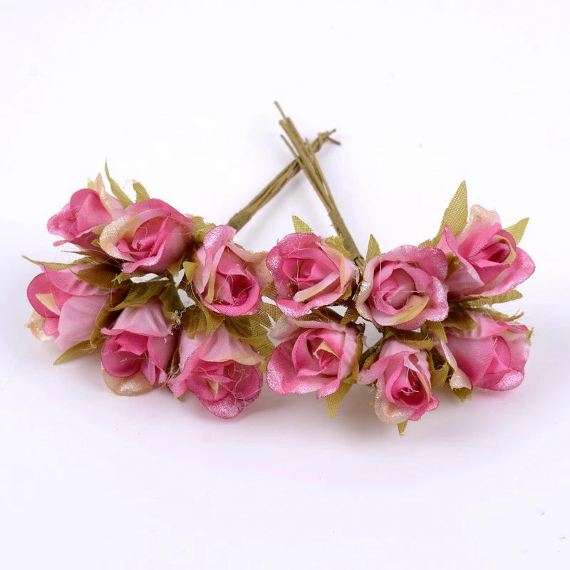 bouquet artificiel roses soie décoration intérieure saint valentin mariage fête scrapbooking