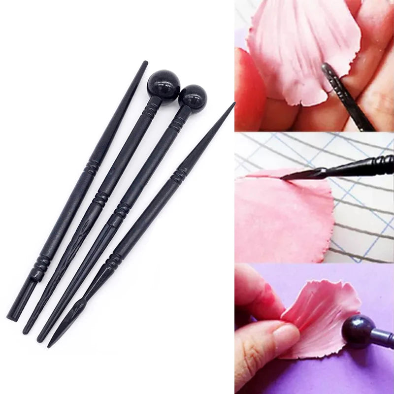 pinceaux outils modelage pâte modeler pâtisserie décoration gâteau plastique couleur assortie