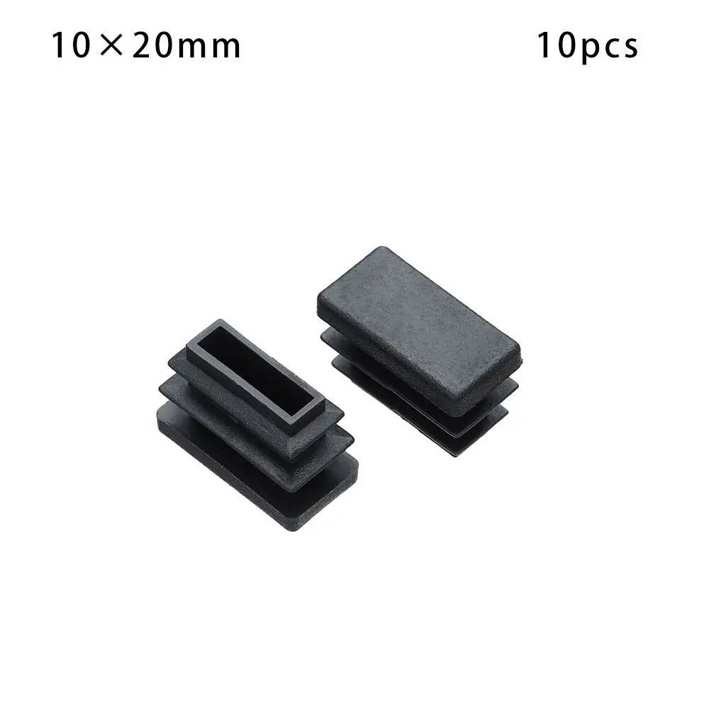 cache pieds noir adhésifs pratique rectangle haute qualité plastique 100x50mm 80x40mm 60x30mm 38x25mm 30x20mm