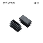 cache pieds noir adhésifs pratique rectangle haute qualité plastique 100x50mm 80x40mm 60x30mm 38x25mm 30x20mm